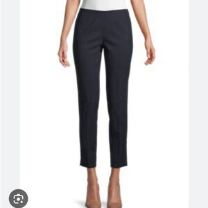 Theory Black Ankle Pants Belisa Stretch Virgin Wool Ankle